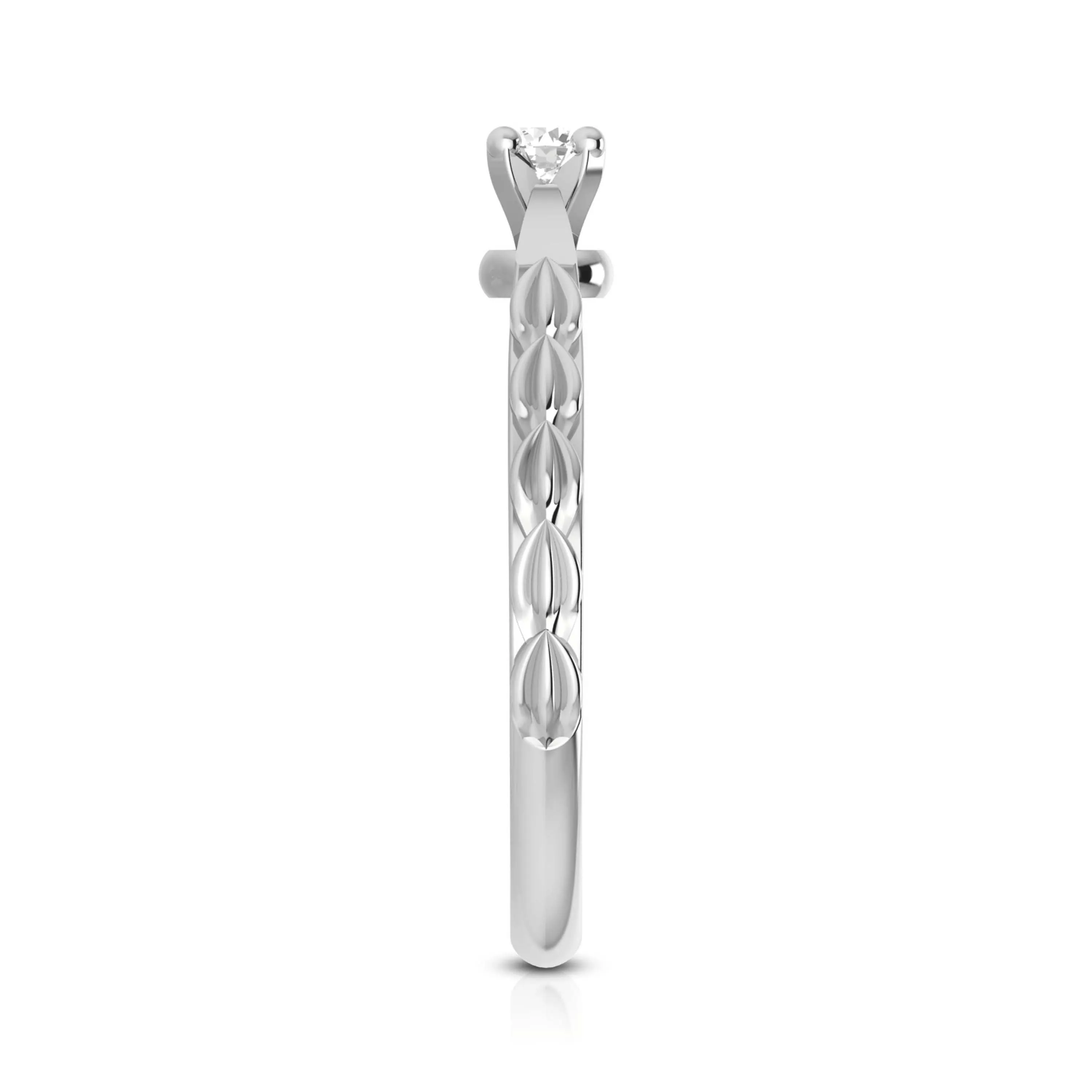 0.20cts Solitaire Diamond Platinum Ring for Women JL PT R-47