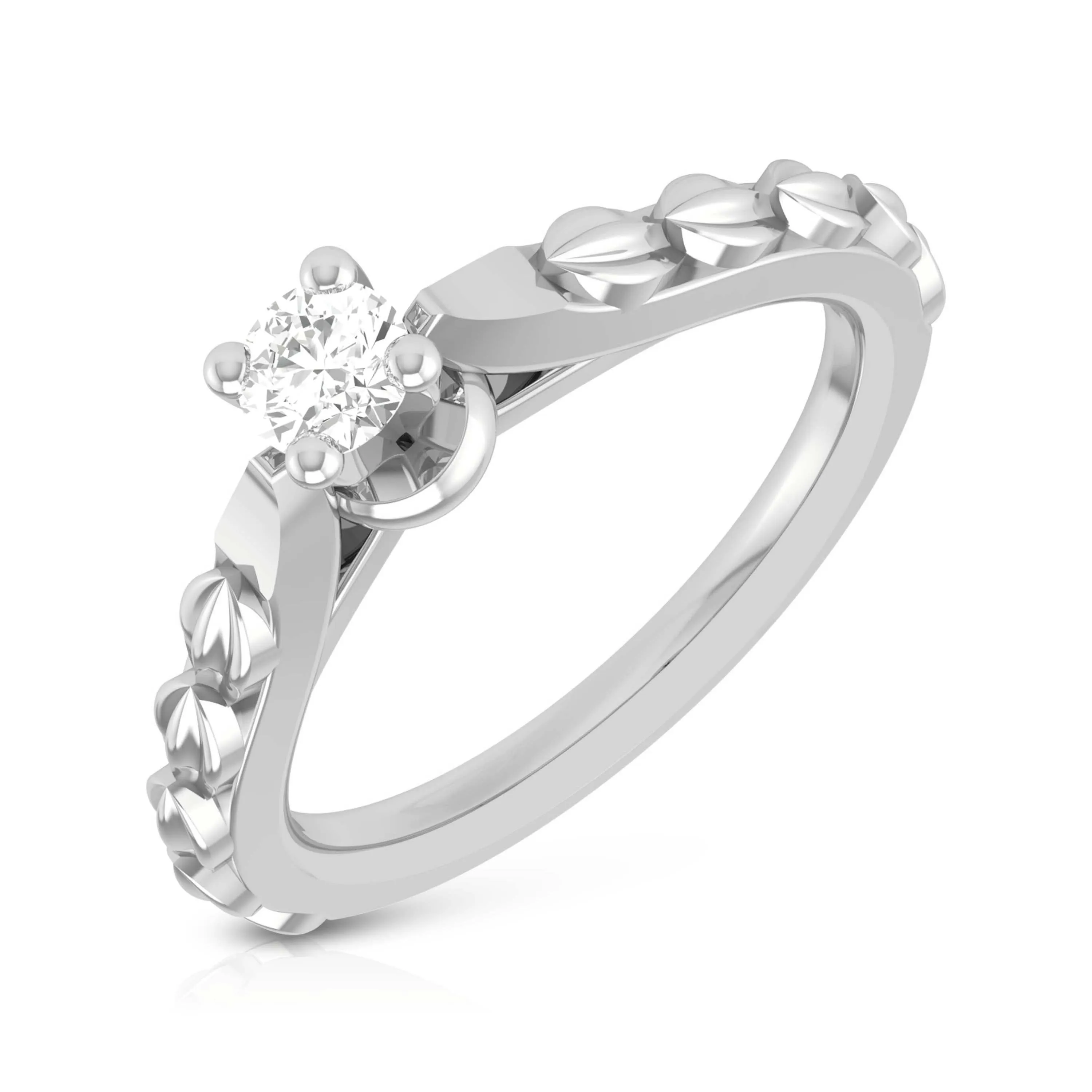 0.20cts Solitaire Diamond Platinum Ring for Women JL PT R-47