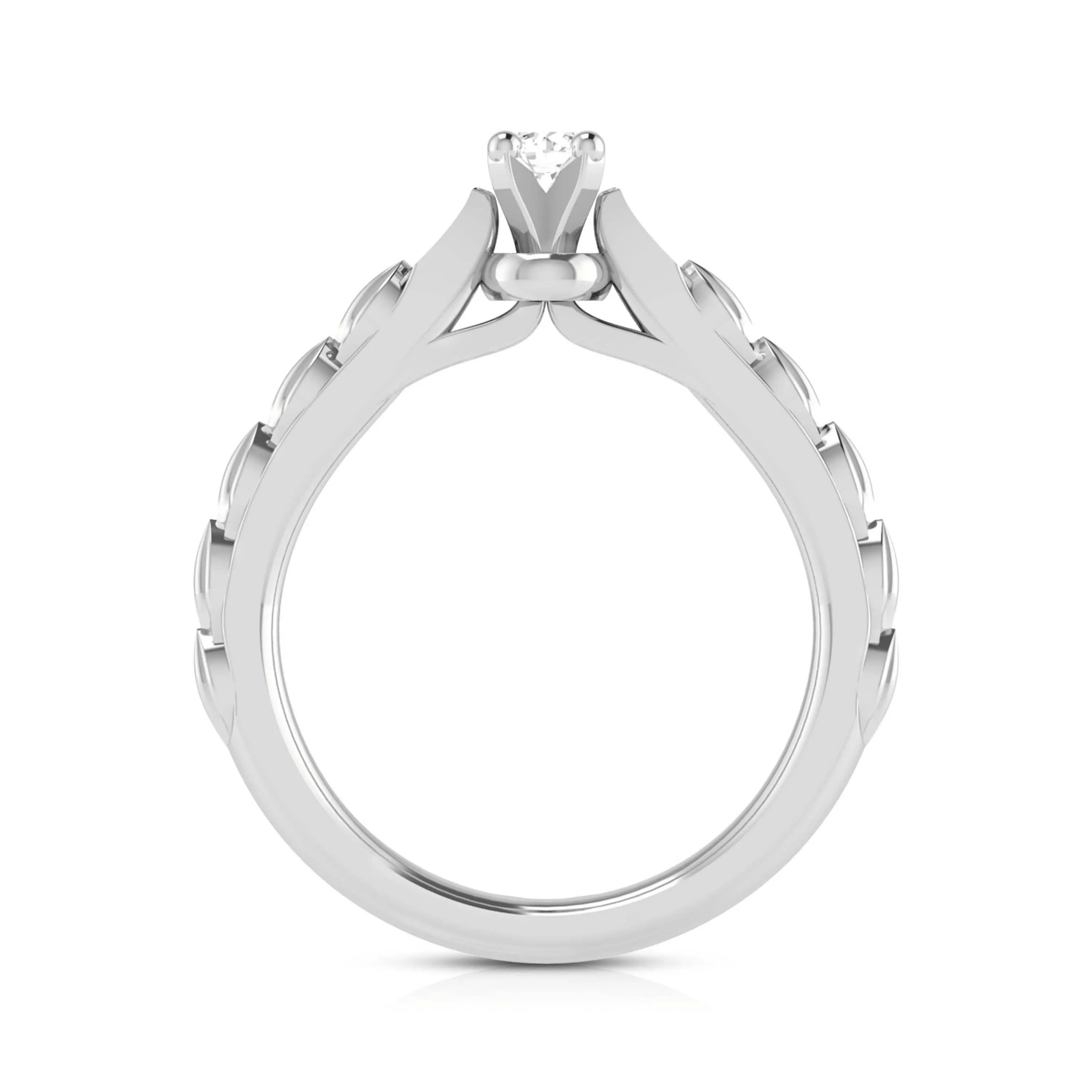0.20cts Solitaire Diamond Platinum Ring for Women JL PT R-47