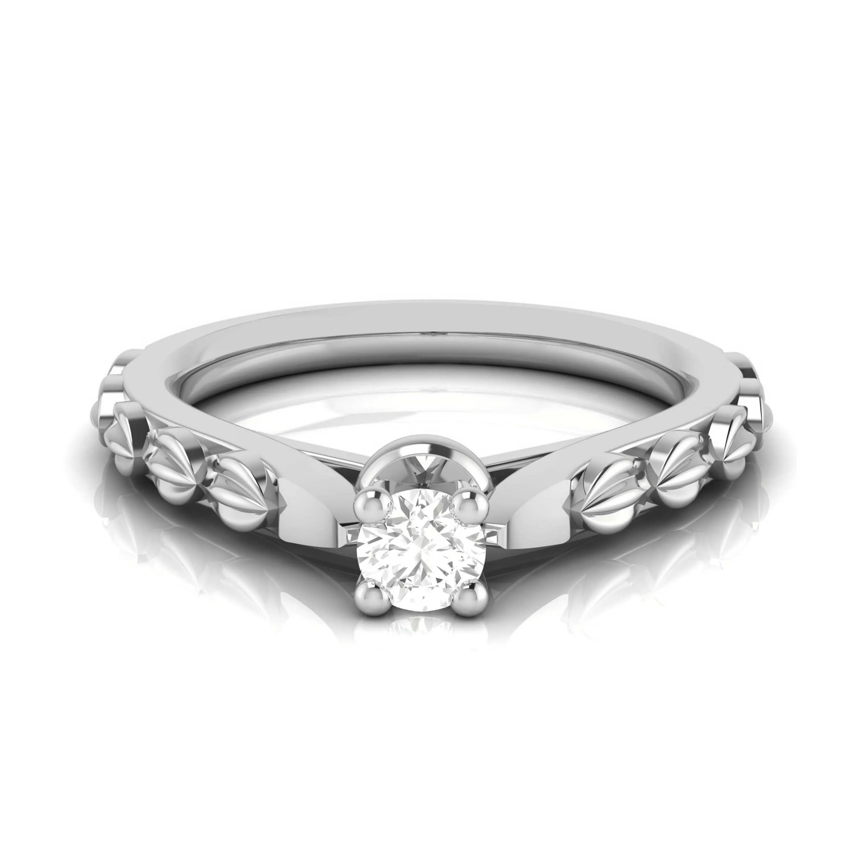 0.20cts Solitaire Diamond Platinum Ring for Women JL PT R-47