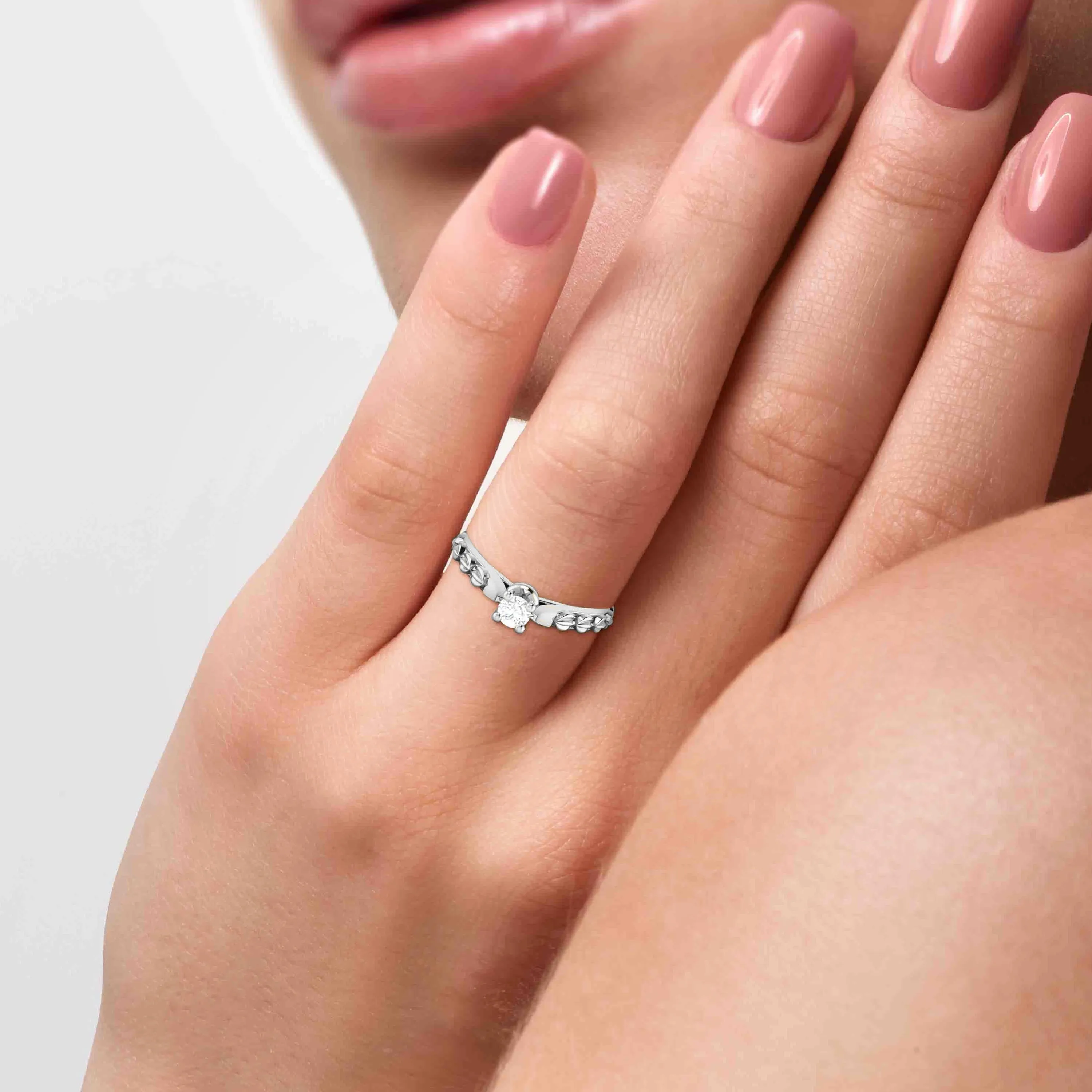0.20cts Solitaire Diamond Platinum Ring for Women JL PT R-47
