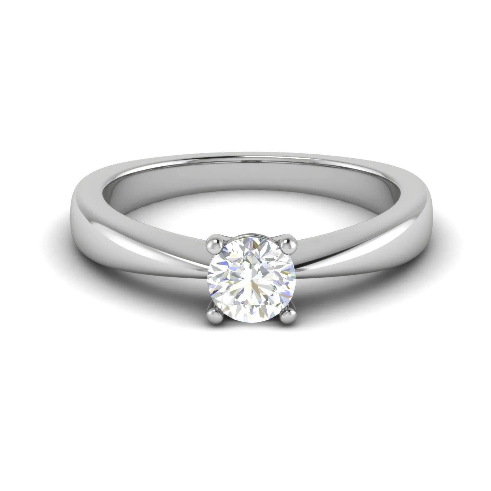 0.30 cts Solitaire Platinum Ring JL PT RS RD 117