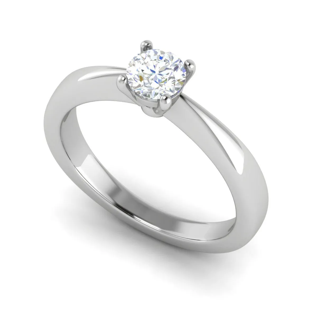 0.30 cts Solitaire Platinum Ring JL PT RS RD 117