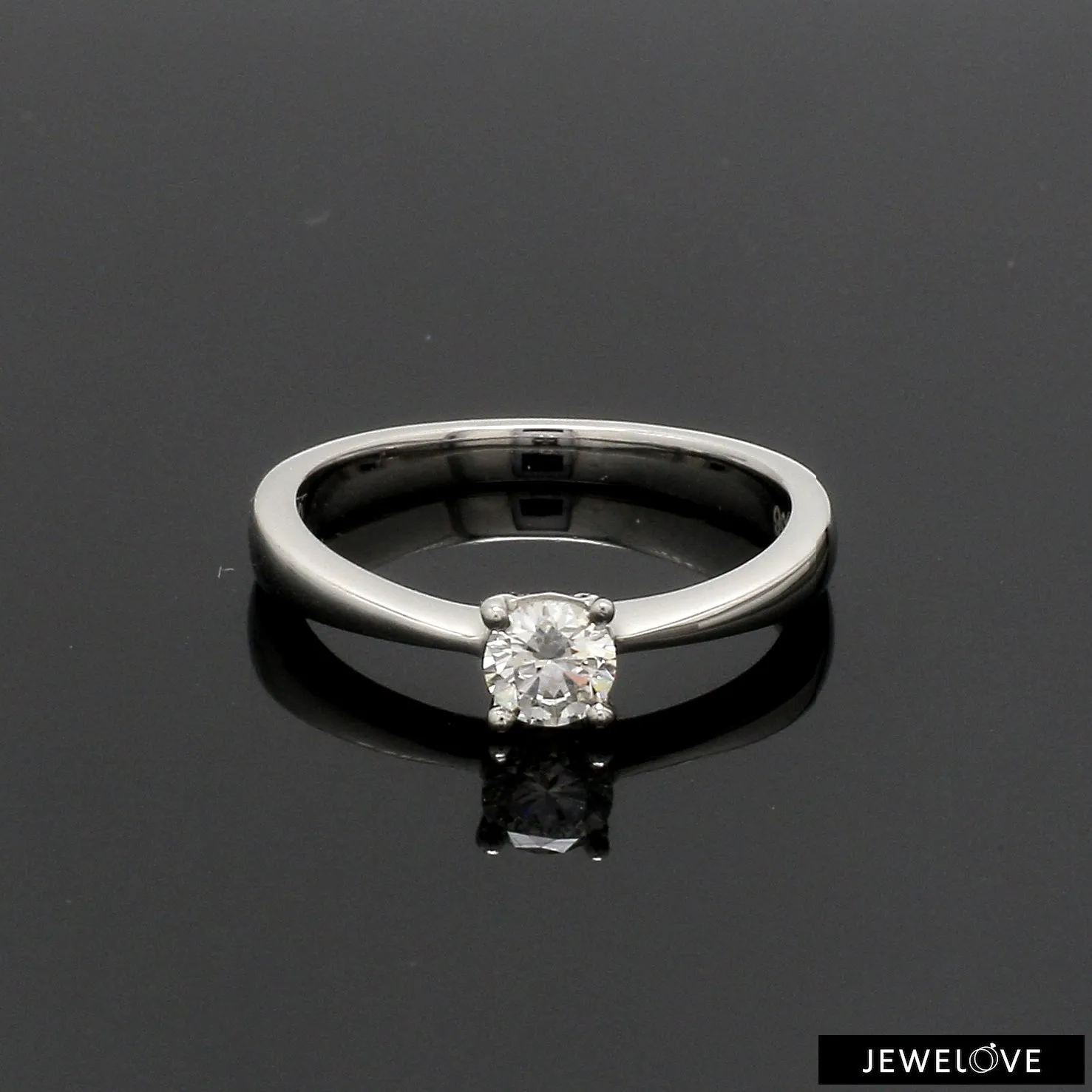 0.30 cts Solitaire Platinum Ring JL PT RS RD 117