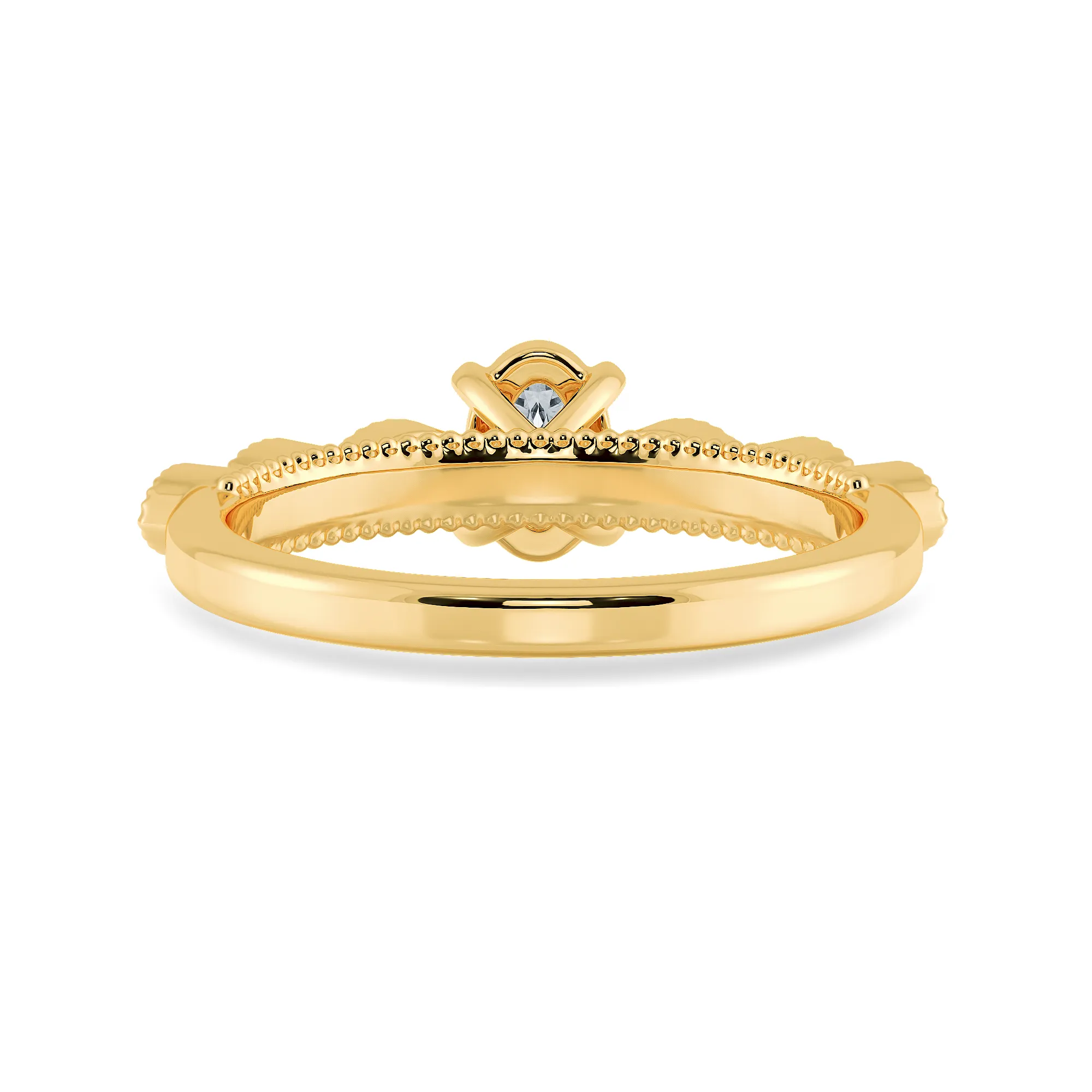 0.30cts. Oval Cut Solitaire Marquise Cut Diamond Accents 18K Yellow Gold Ring JL AU 2017Y