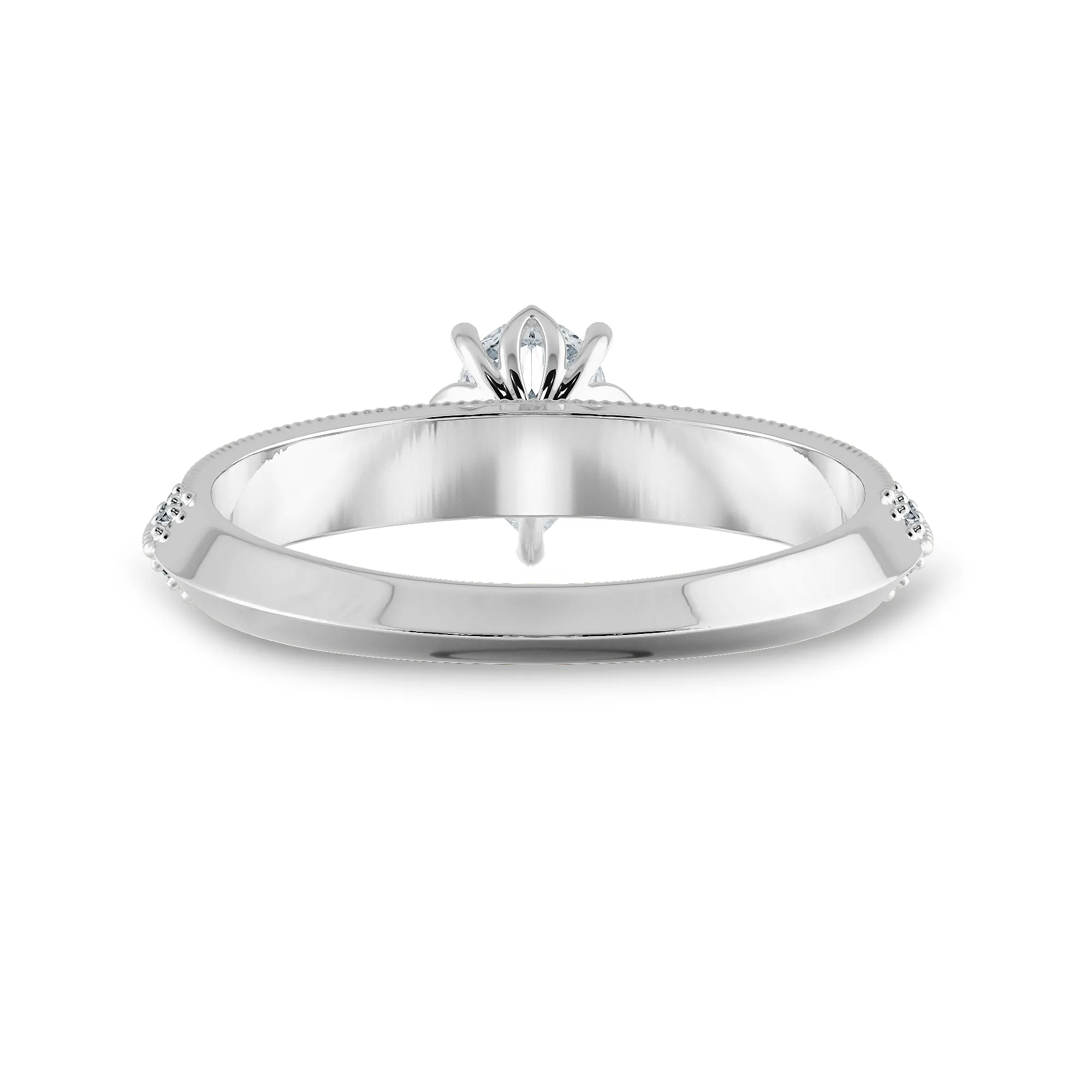 0.30cts Pear Cut Solitaire Diamond Split Shank Platinum Ring JL PT 1191