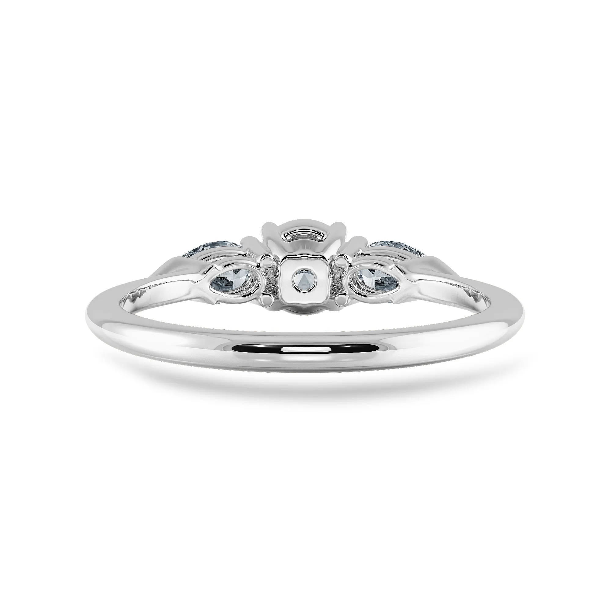 0.30cts Solitaire with Pear Cut Diamond Accents Platinum Ring JL PT 2020