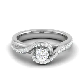 0.50 cts Designer Solitaire Diamond Platinum Ring JL PT RP RD 200