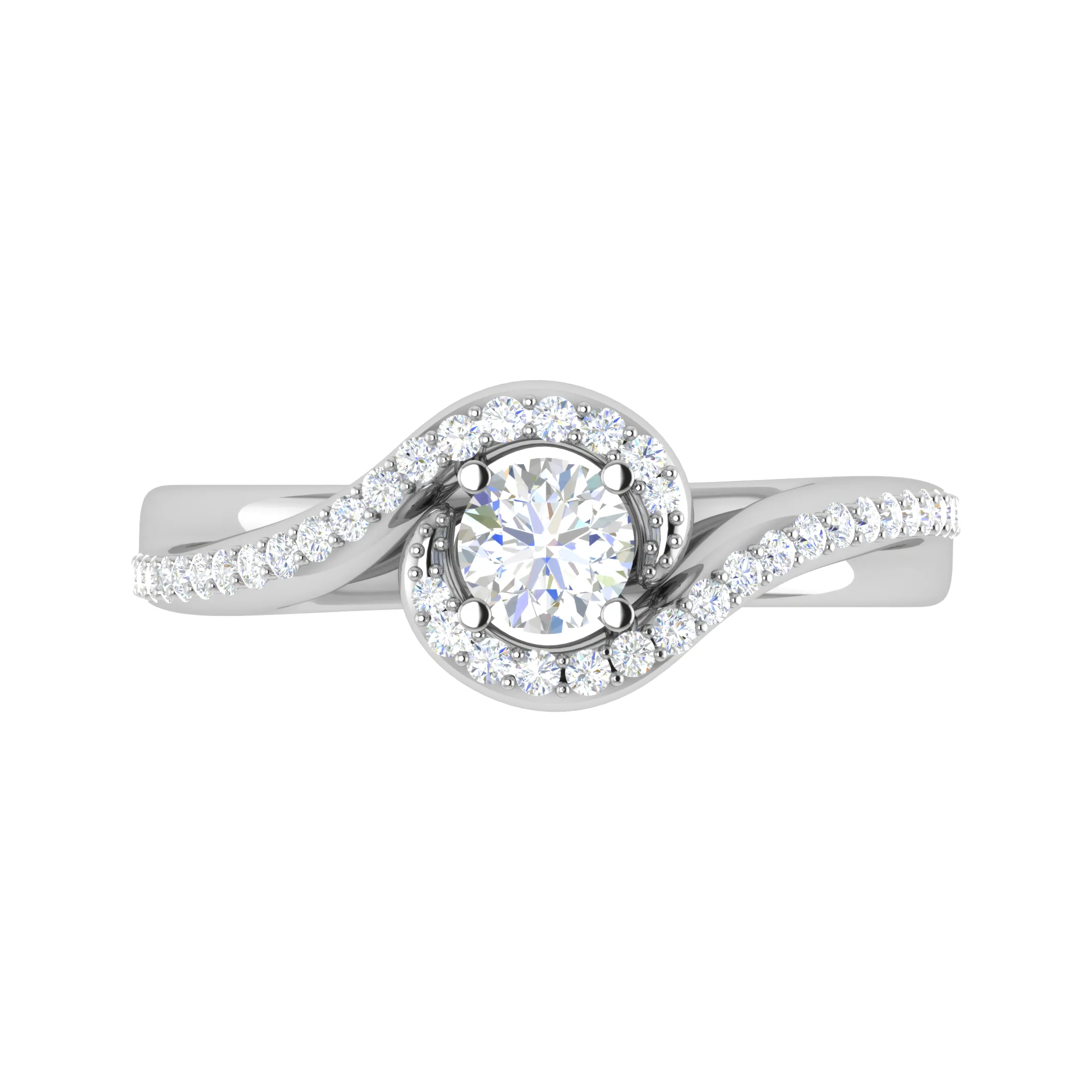 0.50 cts Designer Solitaire Diamond Platinum Ring JL PT RP RD 200