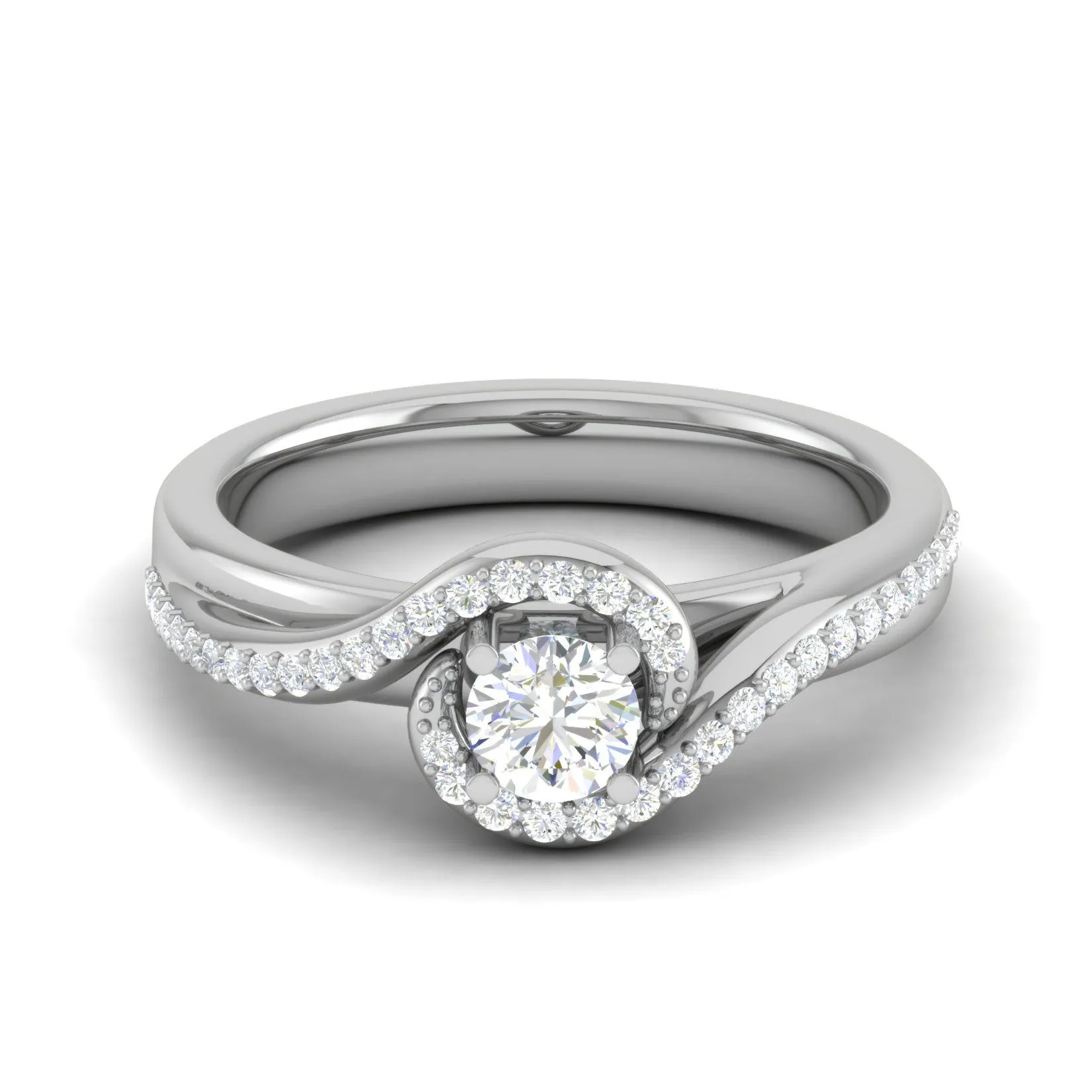 0.50 cts Designer Solitaire Diamond Platinum Ring JL PT RP RD 200