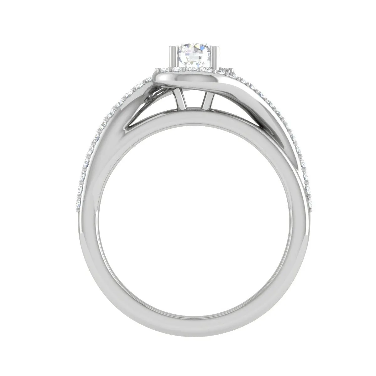 0.50 cts Designer Solitaire Diamond Platinum Ring JL PT RP RD 200