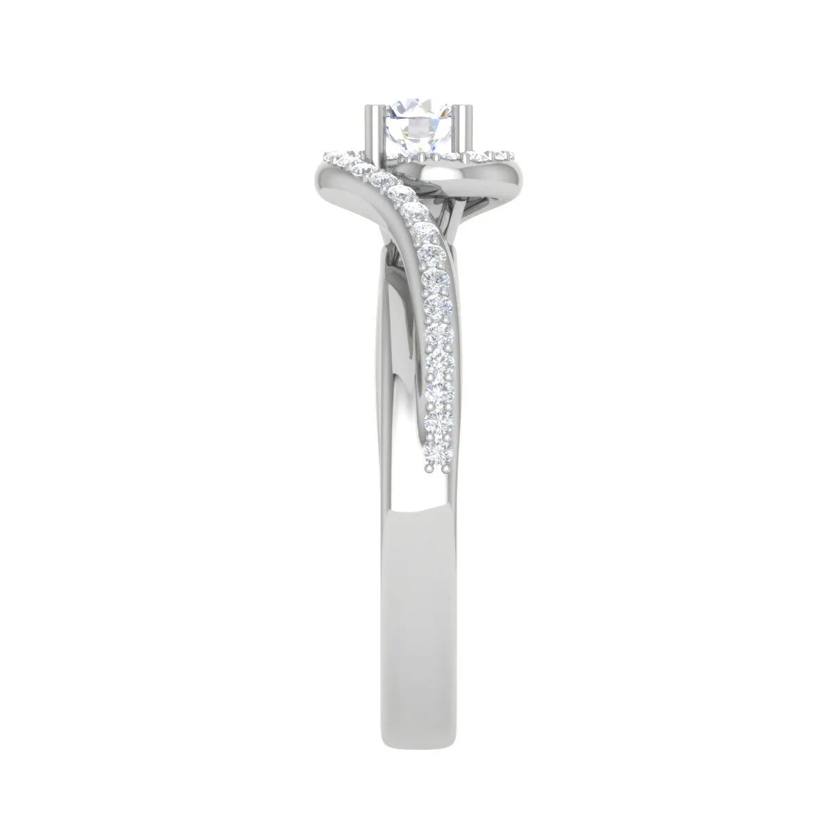 0.50 cts Designer Solitaire Diamond Platinum Ring JL PT RP RD 200