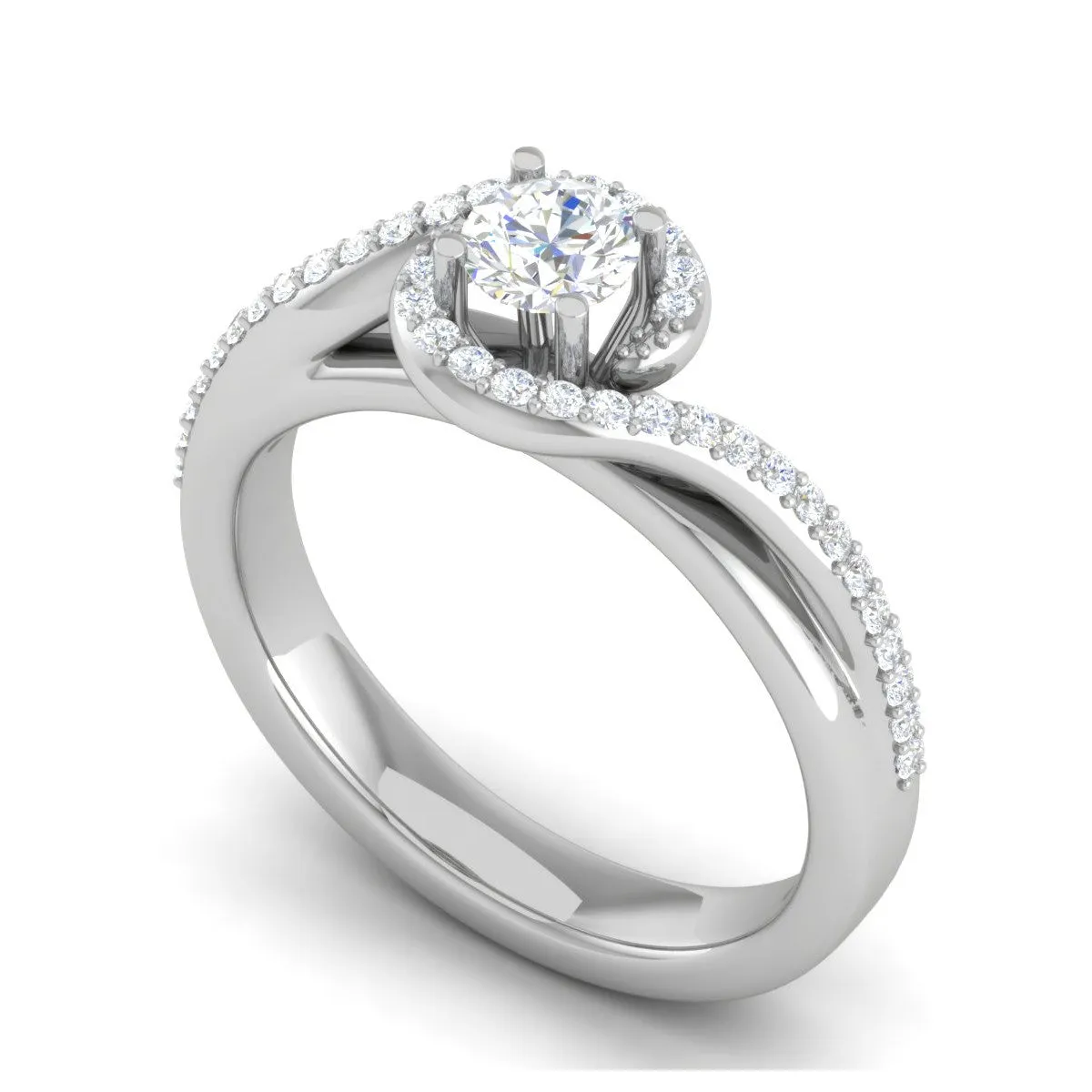 0.50 cts Designer Solitaire Diamond Platinum Ring JL PT RP RD 200