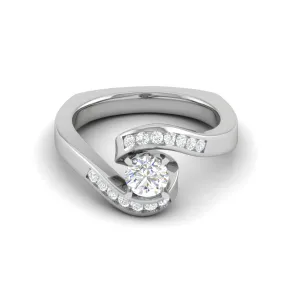 0.50 cts Solitaire Diamond Shank Platinum Ring JL PT RP RD 127