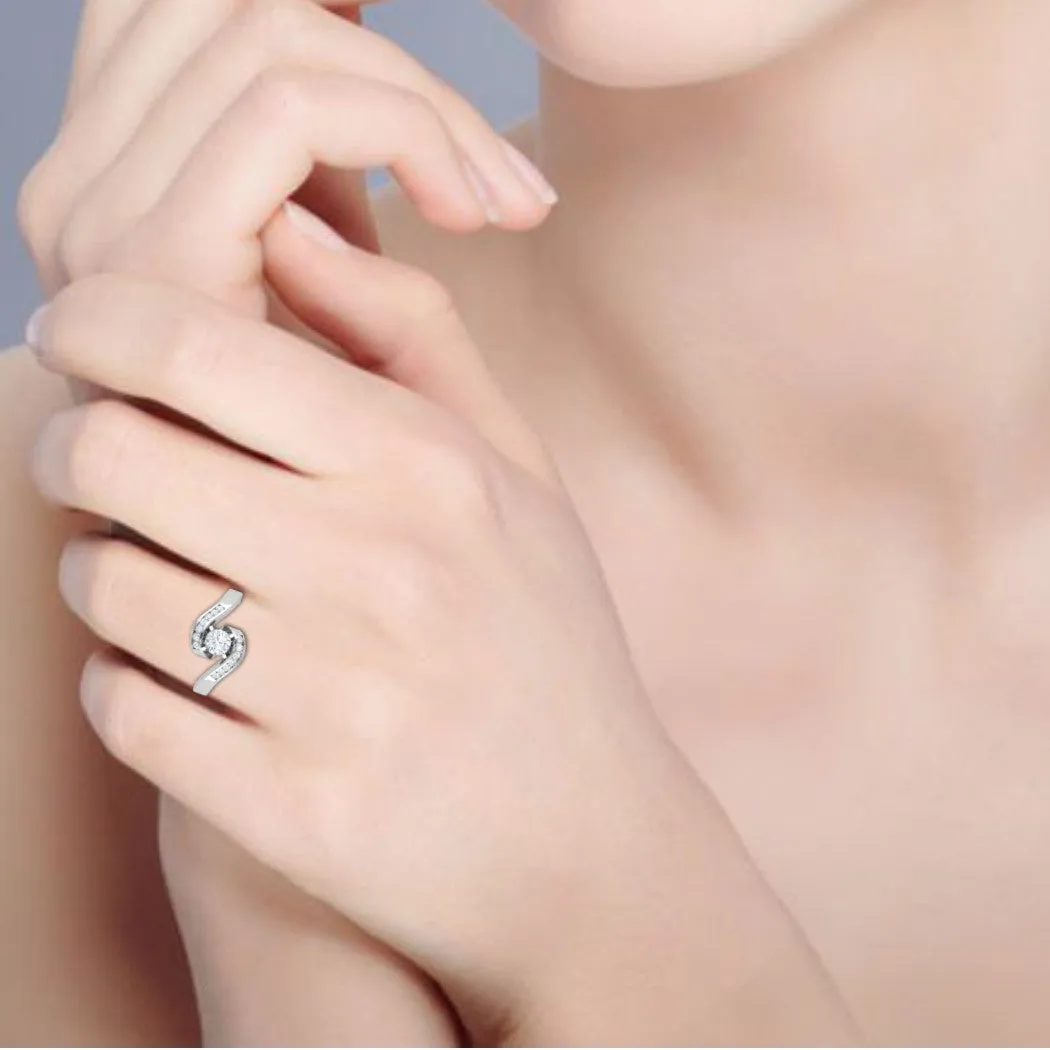 0.50 cts Solitaire Diamond Shank Platinum Ring JL PT RP RD 127
