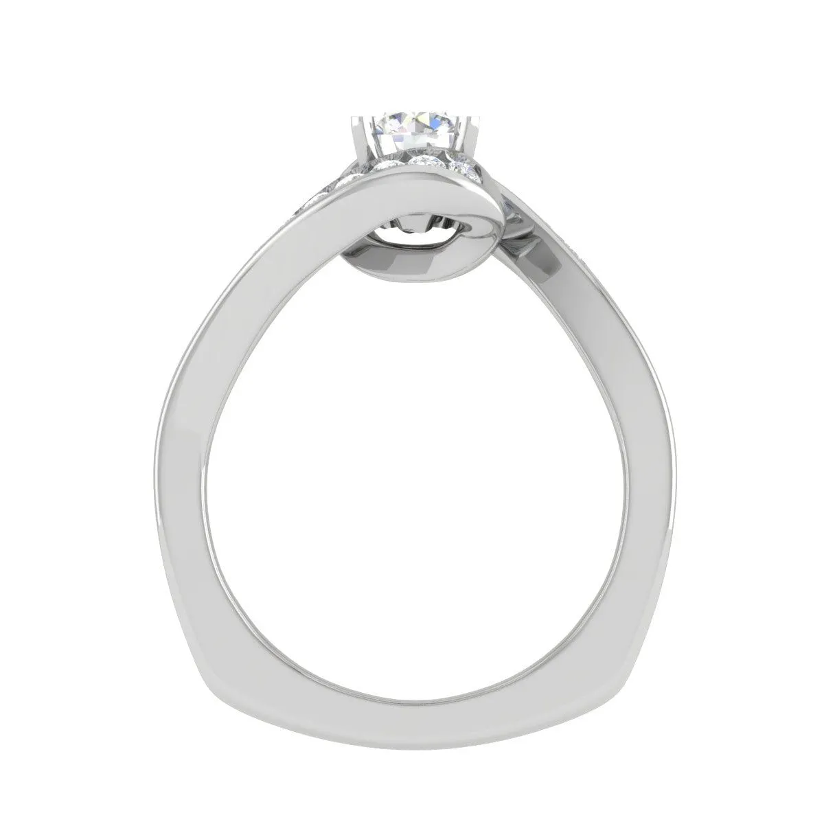 0.50 cts Solitaire Diamond Shank Platinum Ring JL PT RP RD 127