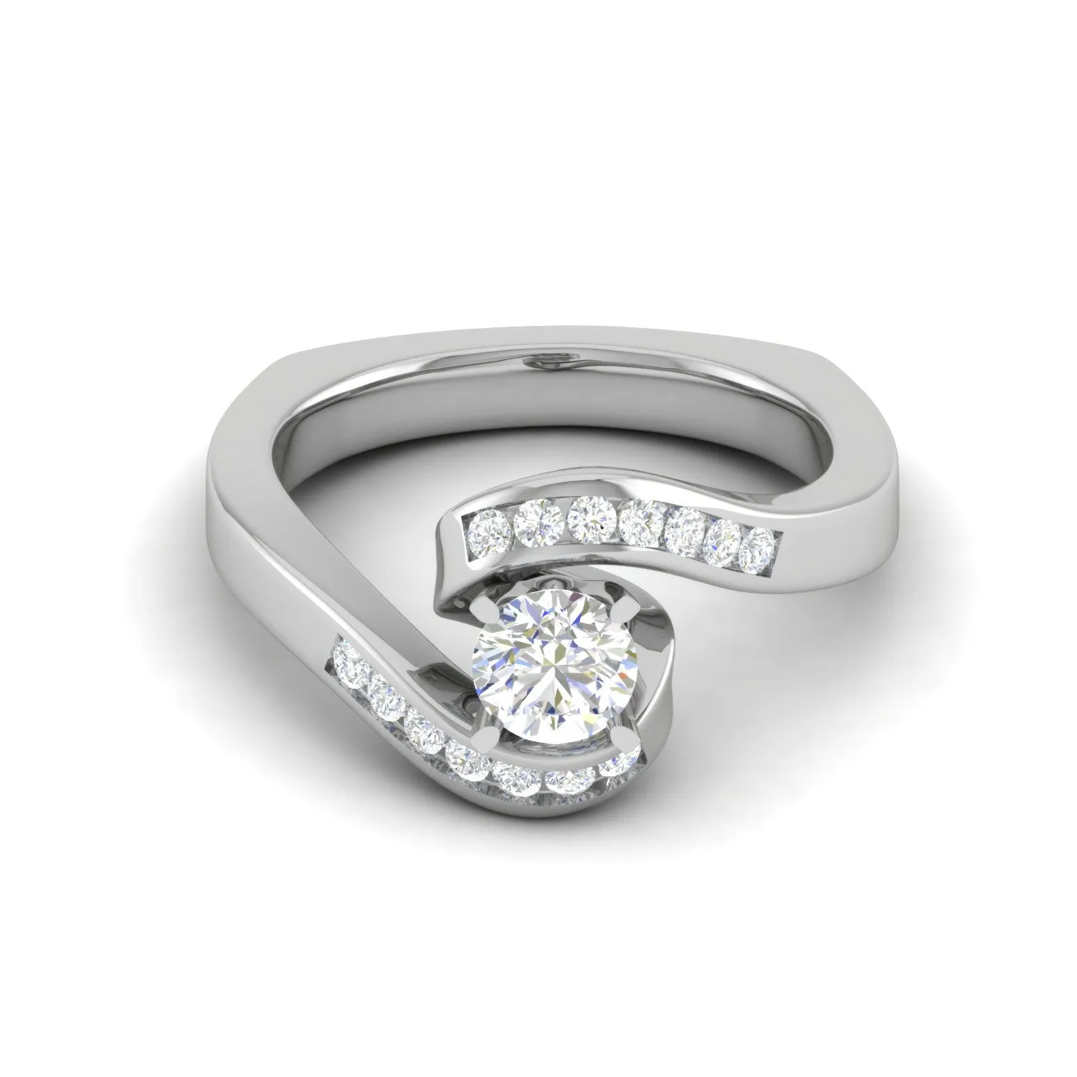 0.50 cts Solitaire Diamond Shank Platinum Ring JL PT RP RD 127