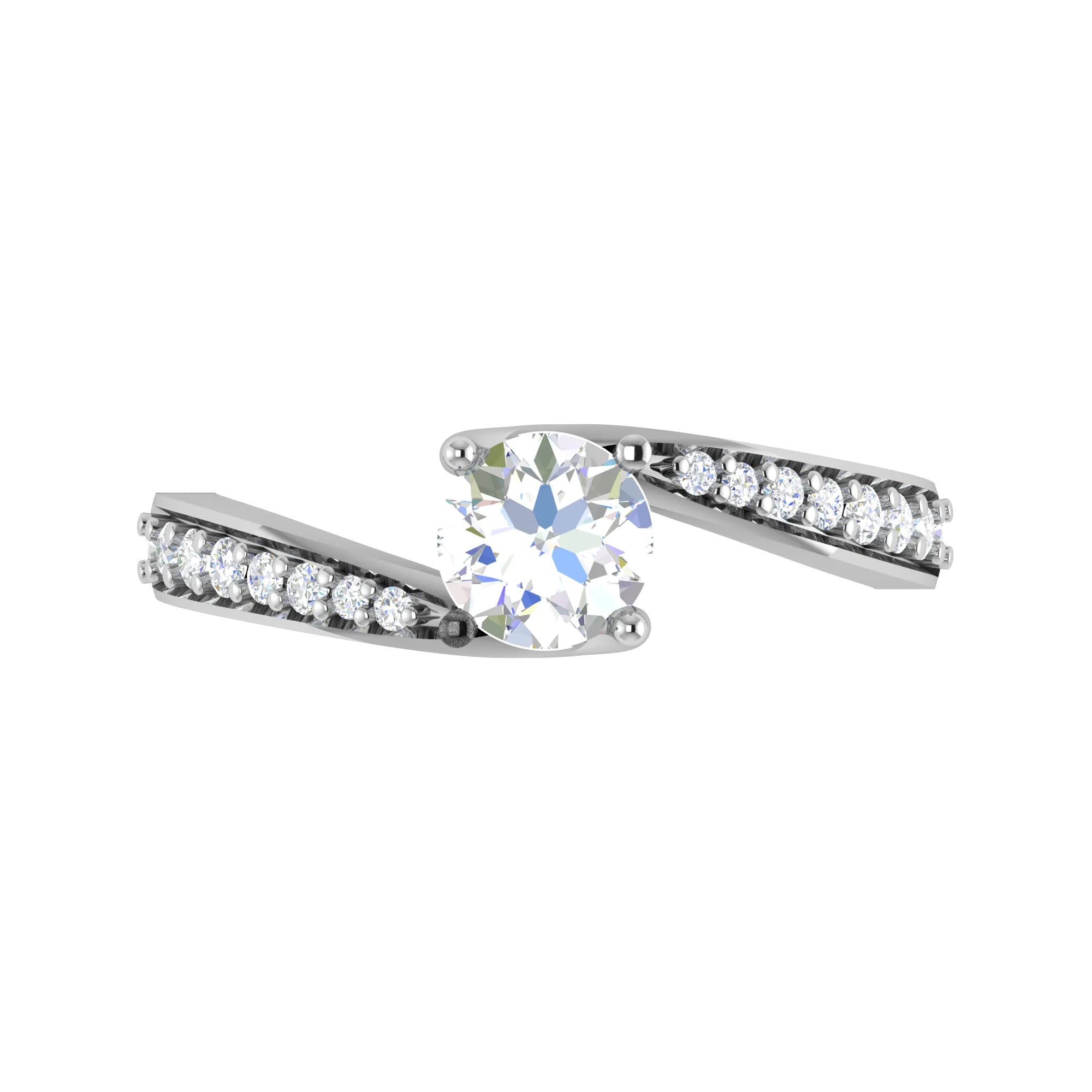 0.50 cts Solitaire Diamond Shank Platinum Ring JL PT RP RD 127