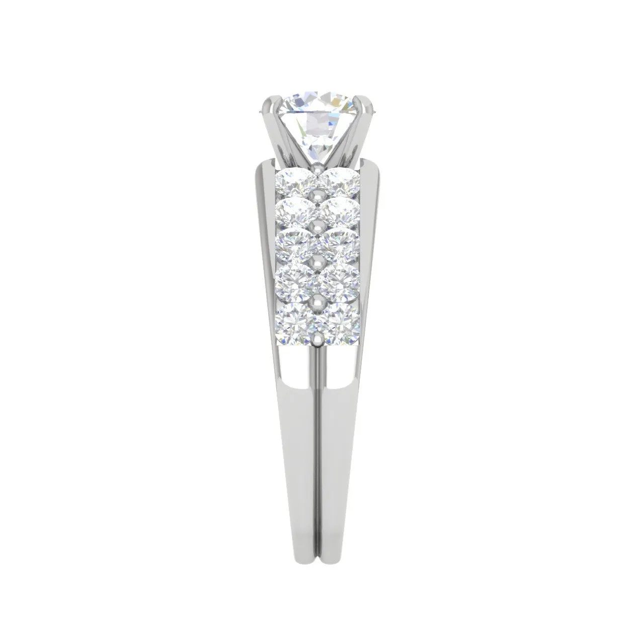0.50 cts Solitaire Diamond Split Shank Platinum Ring JL PT WB5667E