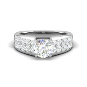 0.50 cts Solitaire Diamond Split Shank Platinum Ring JL PT WB5667E