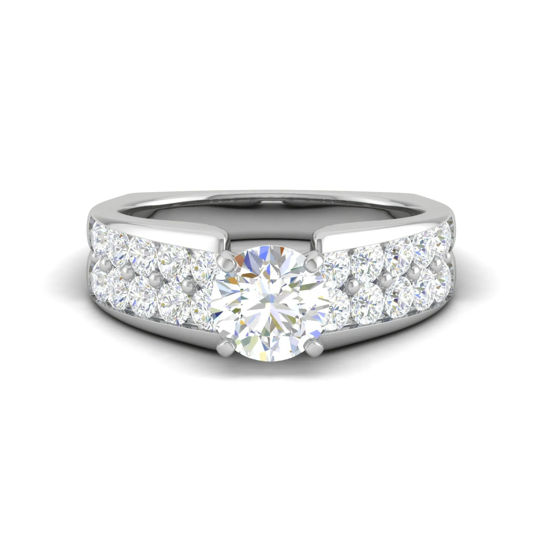 0.50 cts Solitaire Diamond Split Shank Platinum Ring JL PT WB5667E
