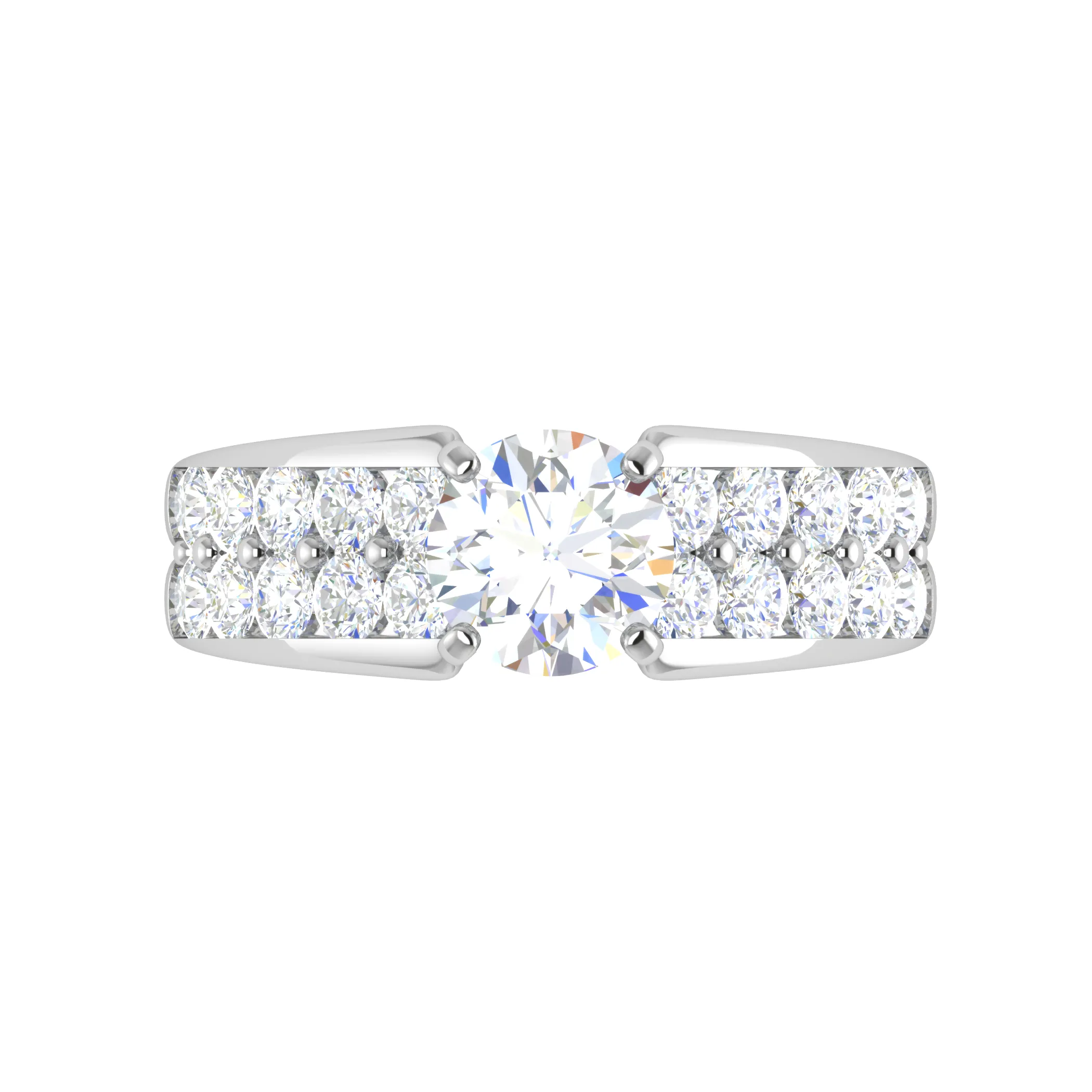 0.50 cts Solitaire Diamond Split Shank Platinum Ring JL PT WB5667E