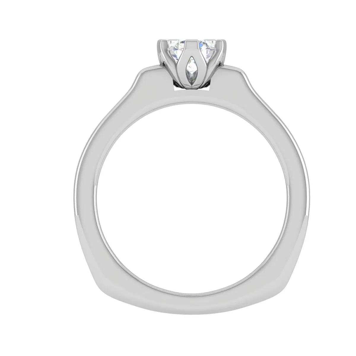 0.50 cts Solitaire Platinum Ring JL PT RS RD 140