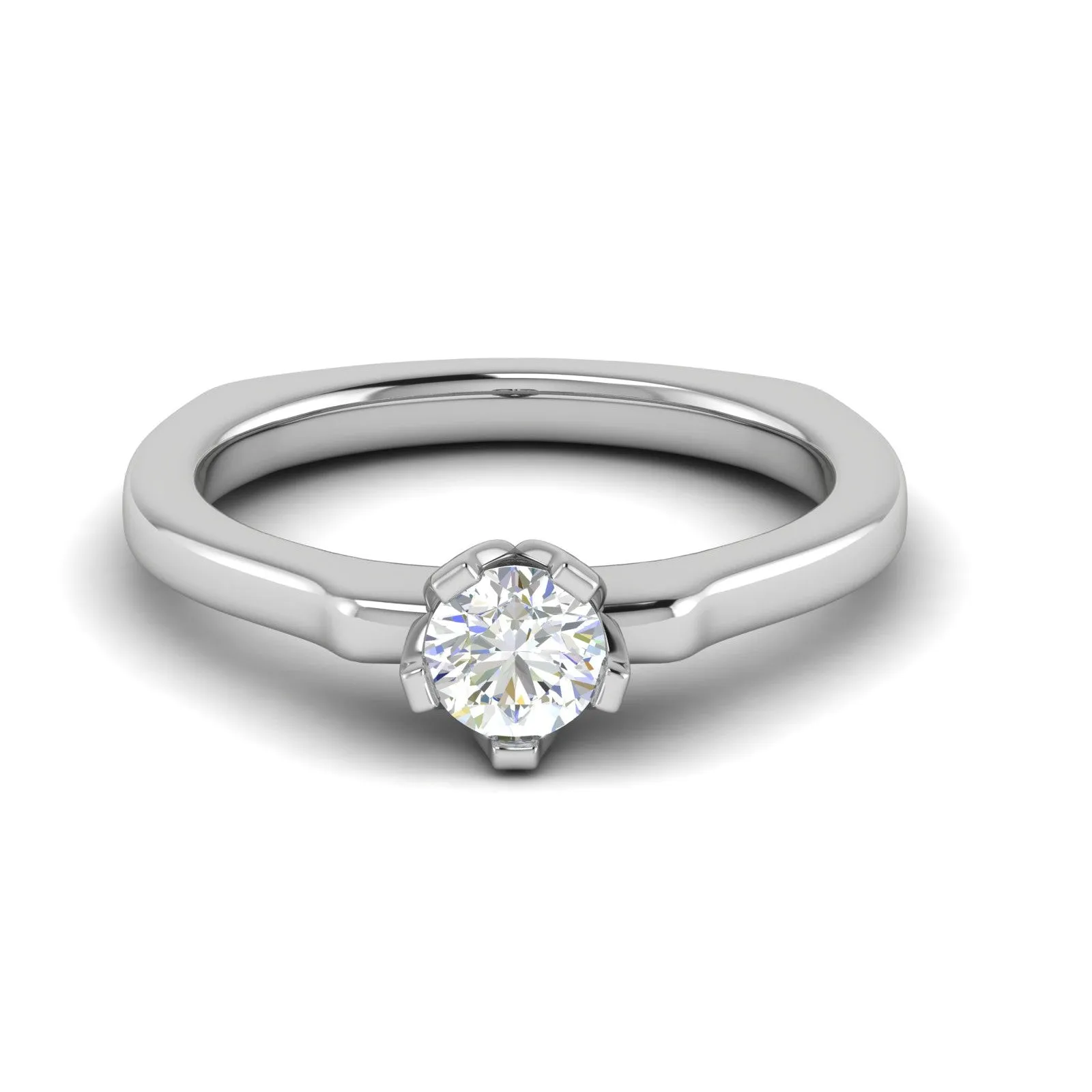 0.50 cts Solitaire Platinum Ring JL PT RS RD 140