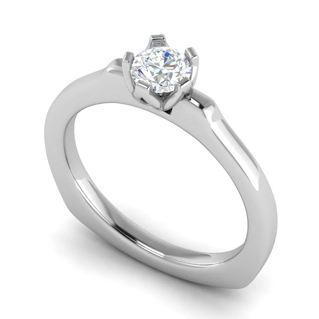 0.50 cts Solitaire Platinum Ring JL PT RS RD 140