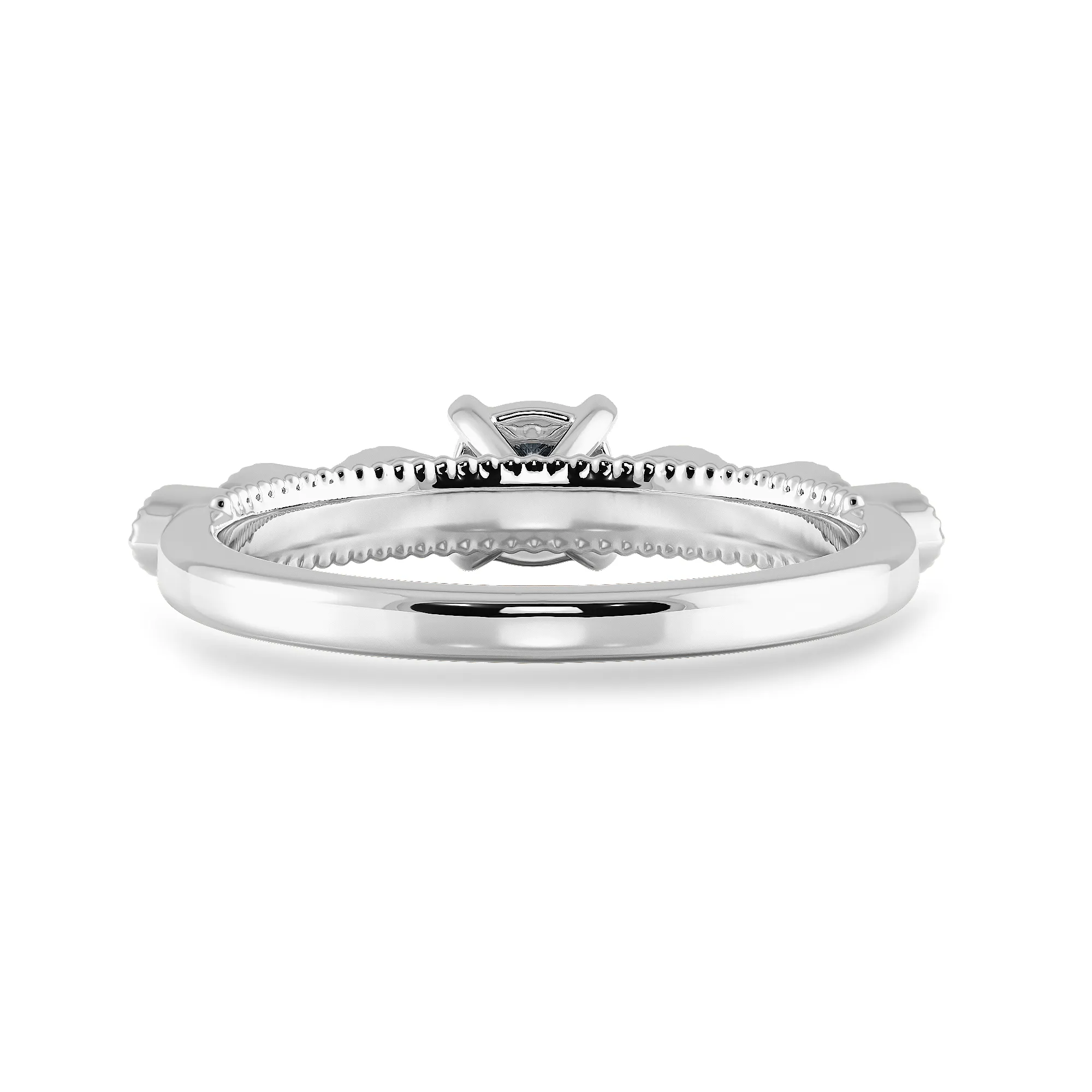 0.50cts. Cushion Cut Solitaire with Marquise Cut Diamond Accents Platinum Ring JL PT 2013-A