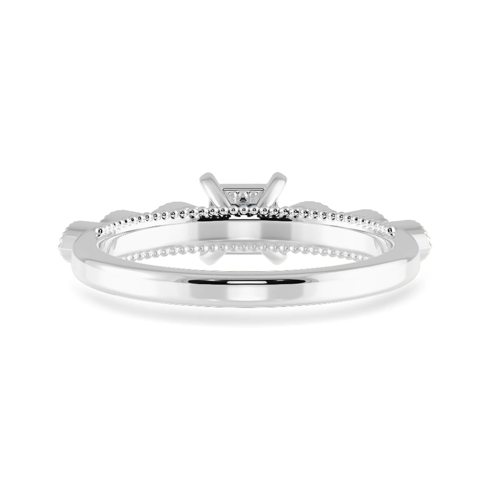 0.50cts Princess Cut Solitaire with Marquise Diamond Accents Platinum Ring JL PT 2012-A