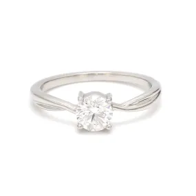 0.50cts Solitaire Diamond Platinum Twisted Shank Ring JL PT 2004-A