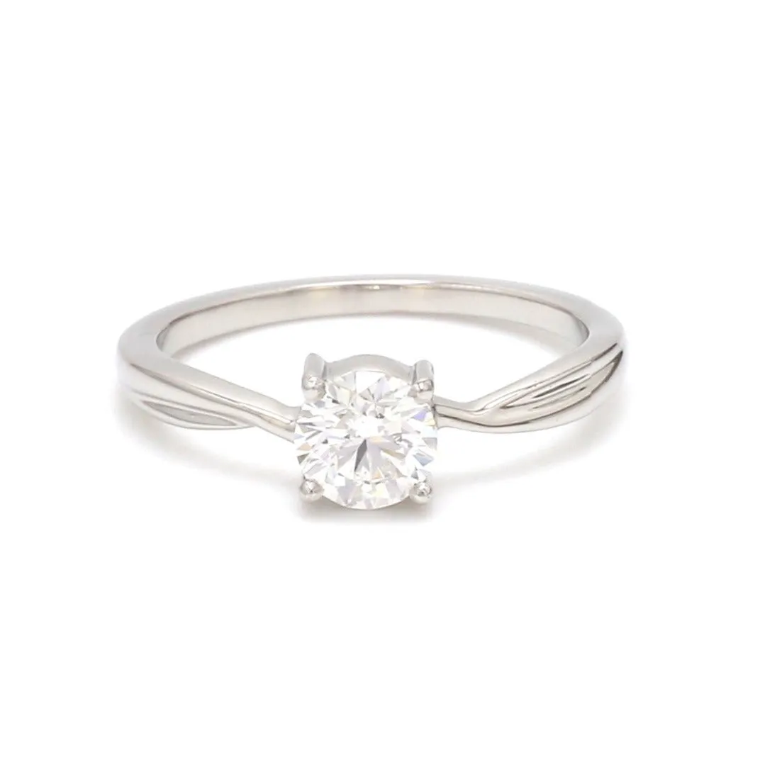 0.50cts Solitaire Diamond Platinum Twisted Shank Ring JL PT 2004-A