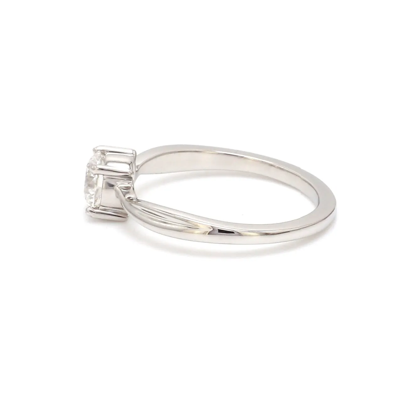 0.50cts Solitaire Diamond Platinum Twisted Shank Ring JL PT 2004-A