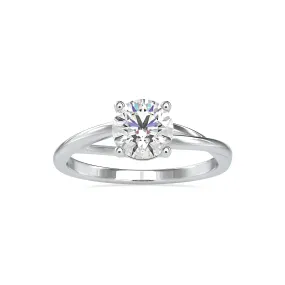 0.50cts. Solitaire Platinum Shank Engagement Ring JL PT 0199