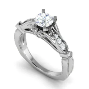 0.70 cts Platinum Solitaire Ring for Women JL PT 1152