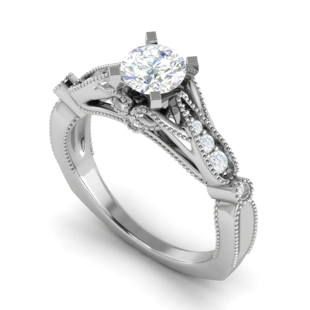 0.70 cts Platinum Solitaire Ring for Women JL PT 1152