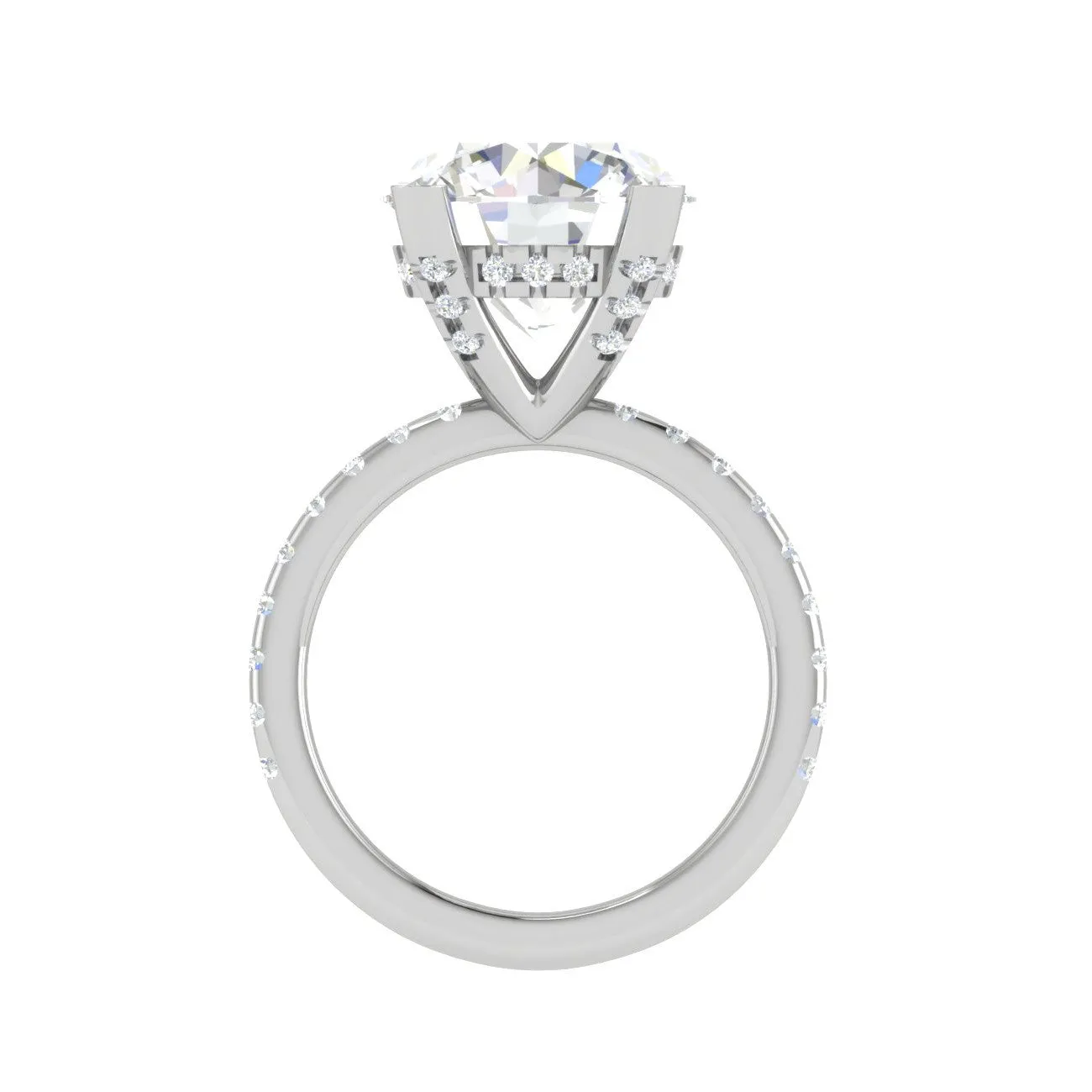 0.70cts. Solitaire Diamond Shank Platinum Ring JL PT 50974