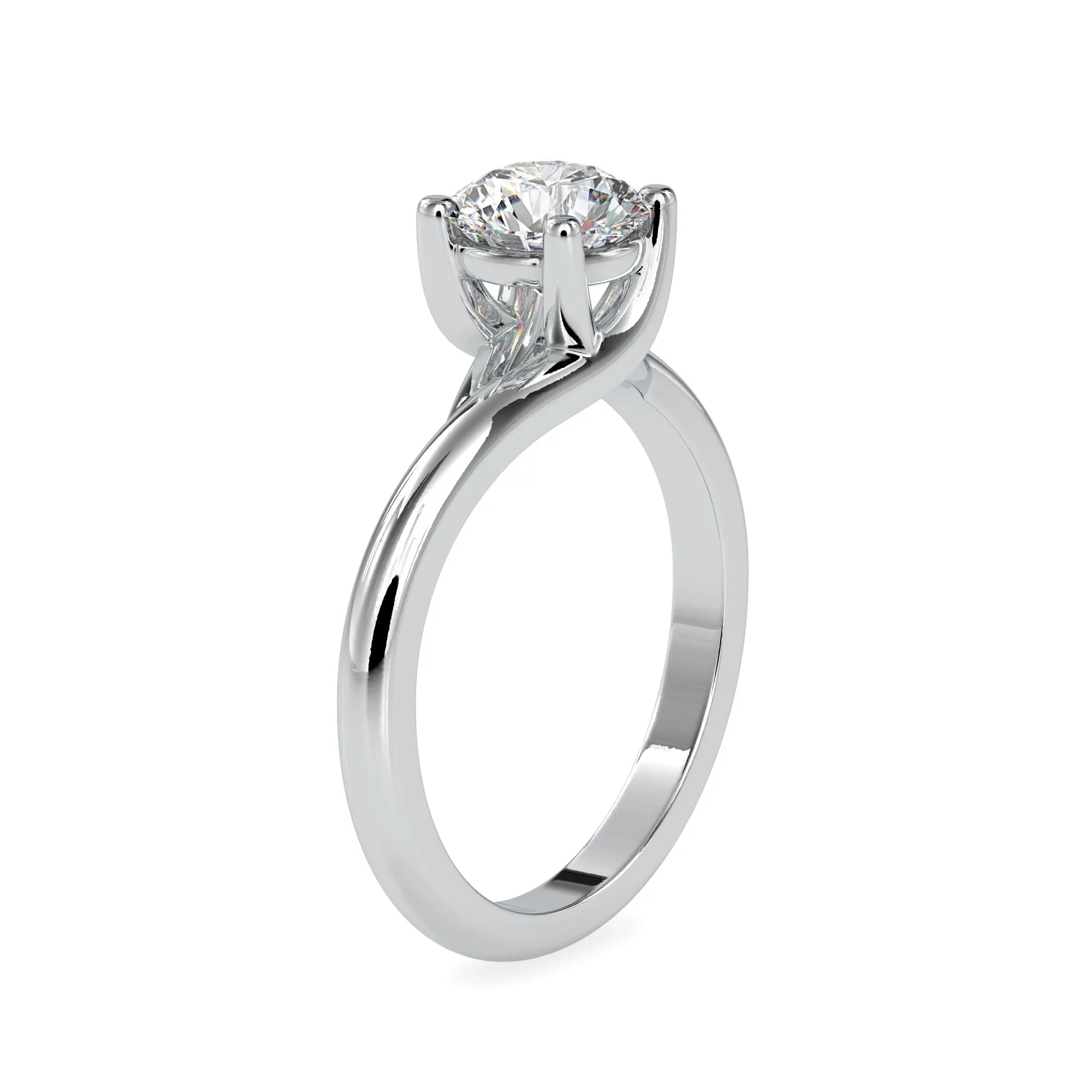 1-Carat Lab Grown Solitaire Platinum Engagement Ring JL PT LG G 0072-B