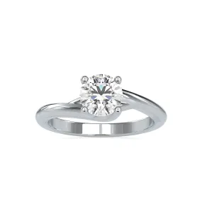 1-Carat Lab Grown Solitaire Platinum Engagement Ring JL PT LG G 0072-B