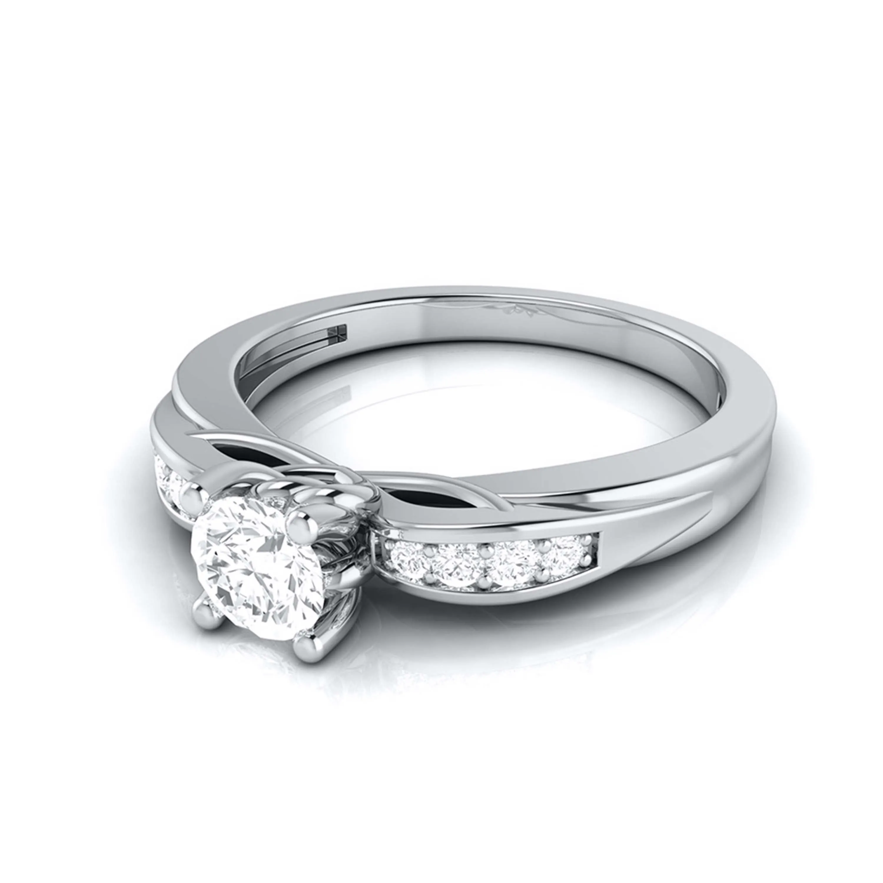 1-Carat Lab Grown Solitaire Platinum Engagement Ring with a Hidden Heart JL PT LG G-118-C
