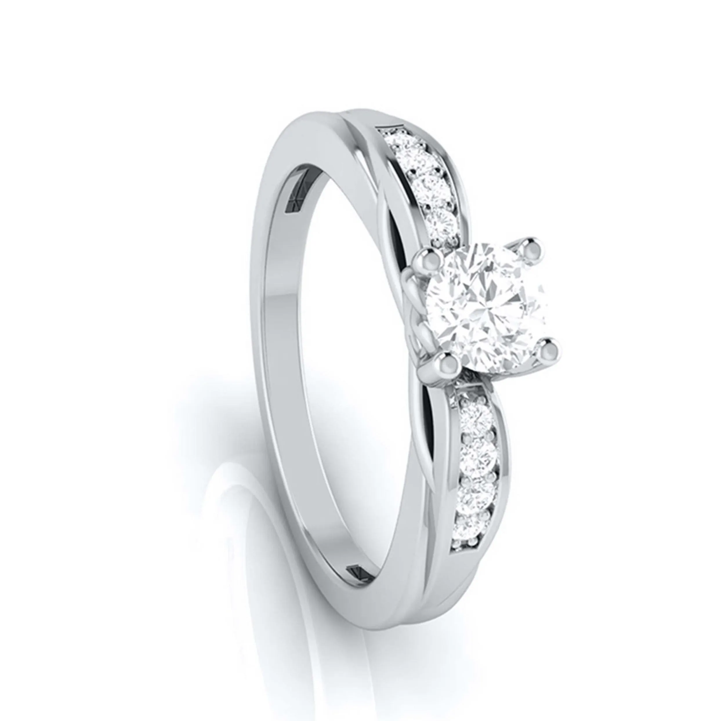 1-Carat Lab Grown Solitaire Platinum Engagement Ring with a Hidden Heart JL PT LG G-118-C