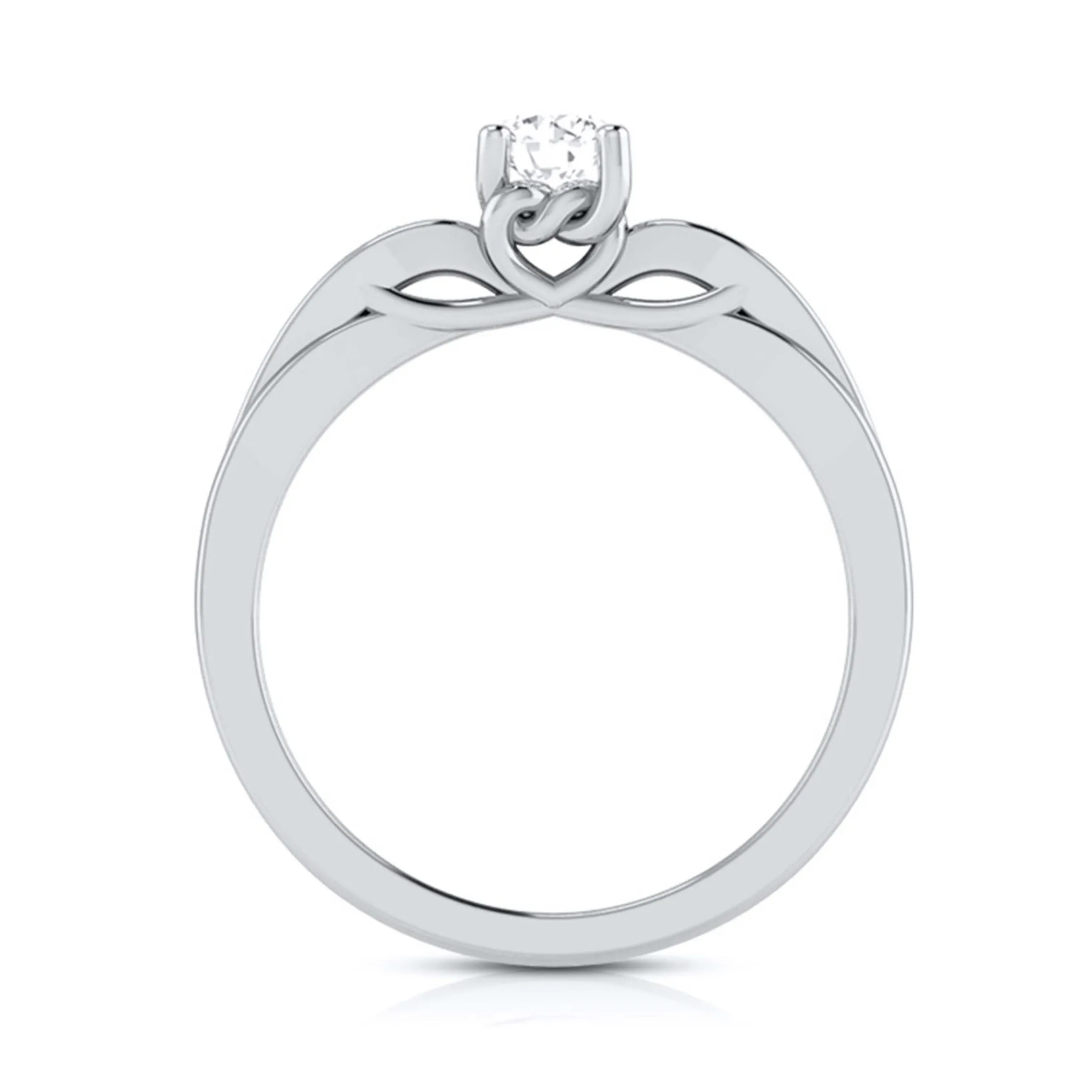 1-Carat Lab Grown Solitaire Platinum Engagement Ring with a Hidden Heart JL PT LG G-118-C