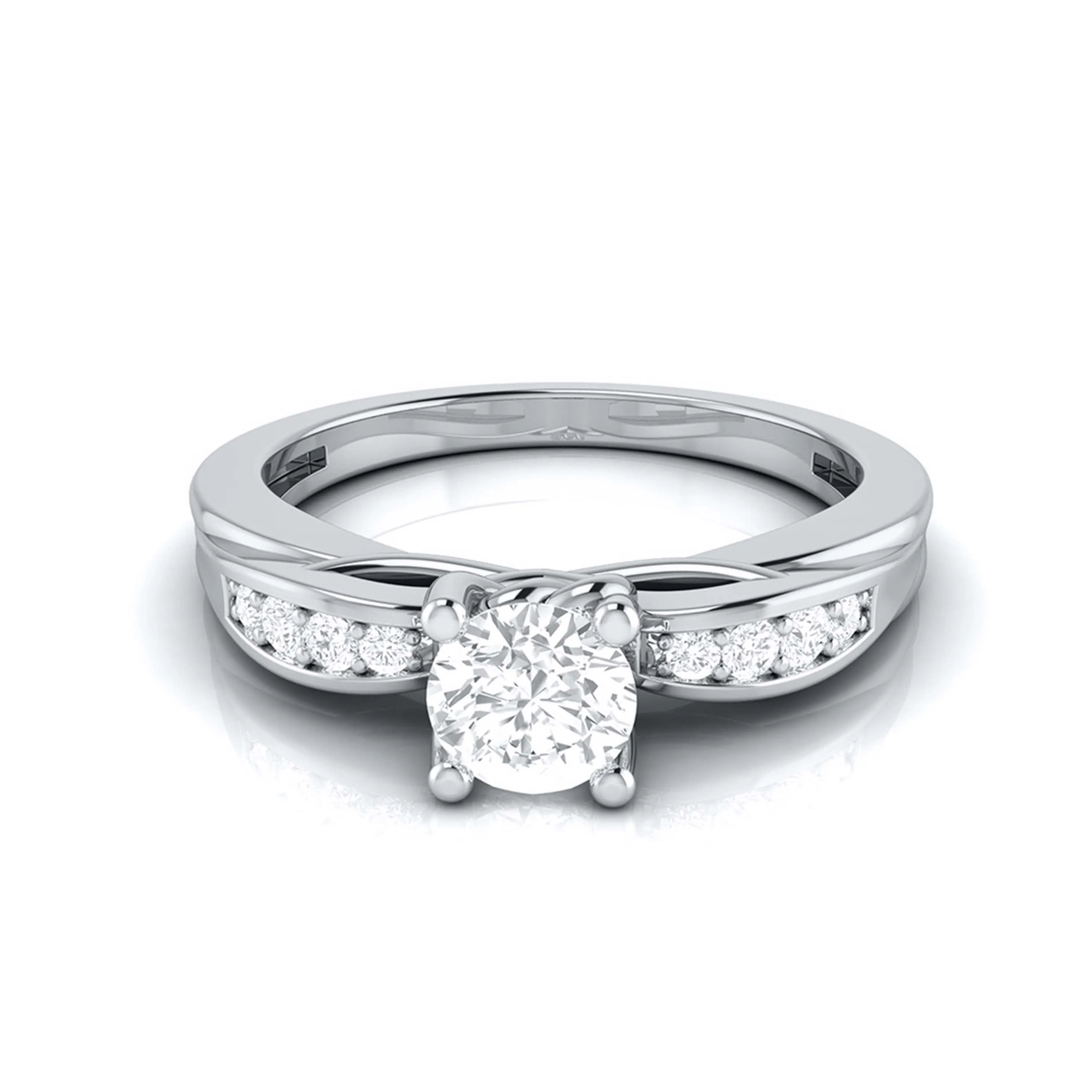 1-Carat Lab Grown Solitaire Platinum Engagement Ring with a Hidden Heart JL PT LG G-118-C