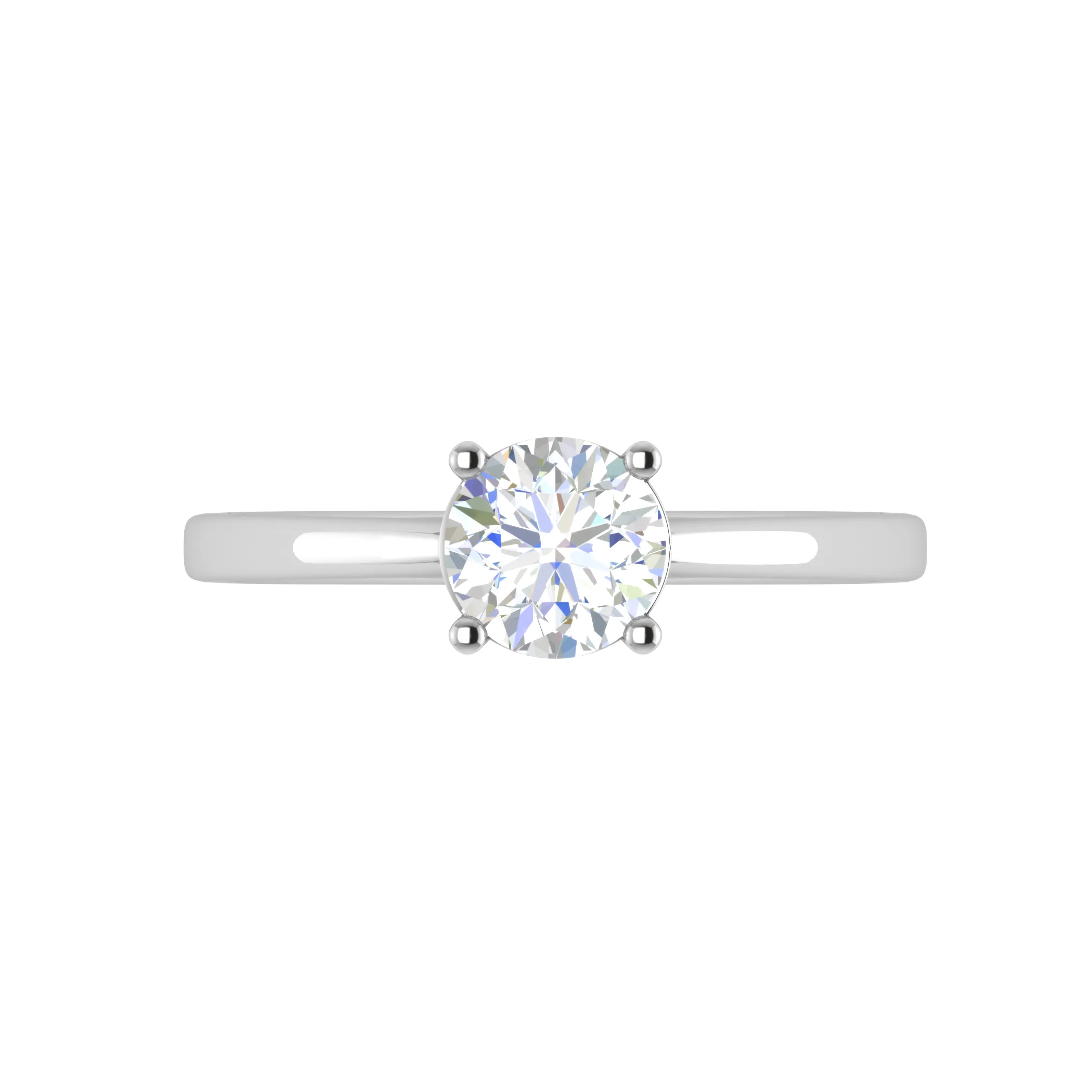 1-Carat Lab Grown Solitaire Platinum Ring for Women JL PT RS LG G 128-B