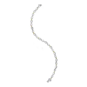 10k 2-tone Gold Women's Diamond Infinity Tennis Bracelet - FREE Shipping (US/CA)