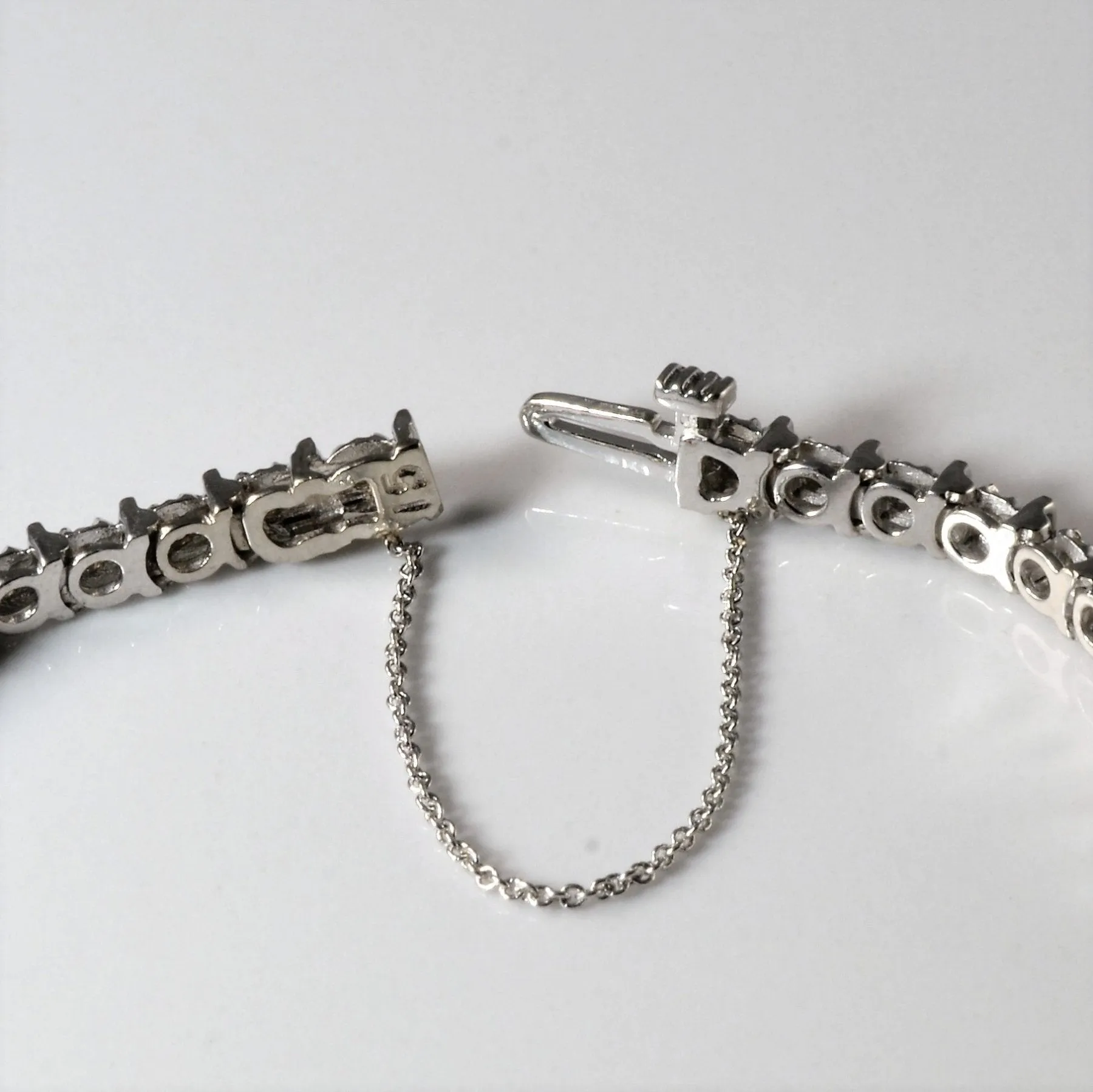 10k White Gold Diamond Tennis Bracelet | 1.00ctw | 8" |