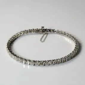 10k White Gold Diamond Tennis Bracelet | 1.00ctw | 8" |