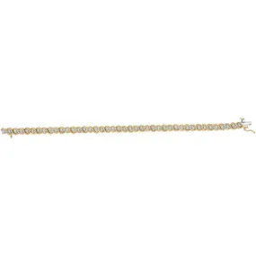 10kt Yellow Gold Women's Round Diamond Tennis Bracelet 1-2 Cttw - FREE Shipping (US/CAN)