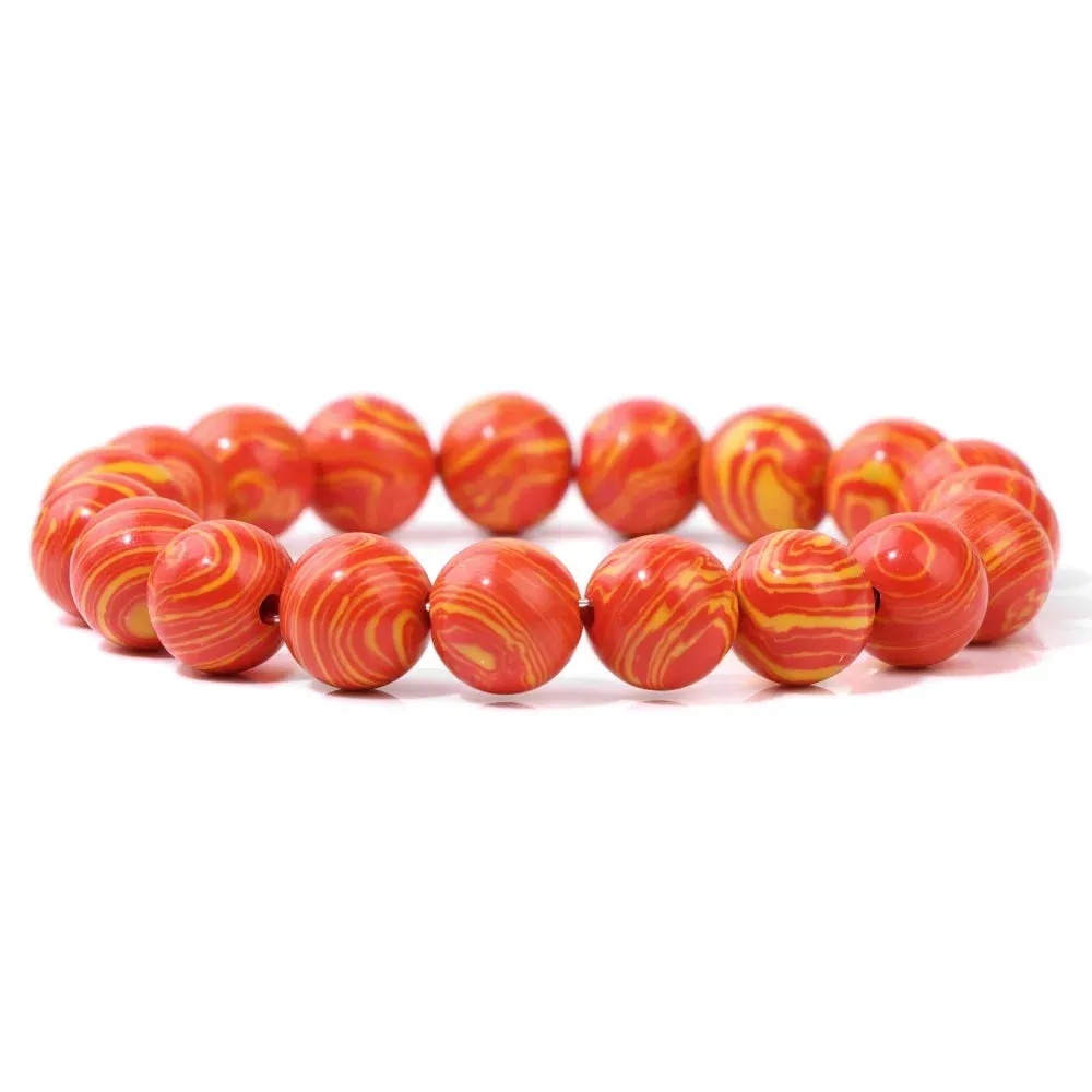 10mm Blue Malachite Beads Bracelets For Women Men Handmade